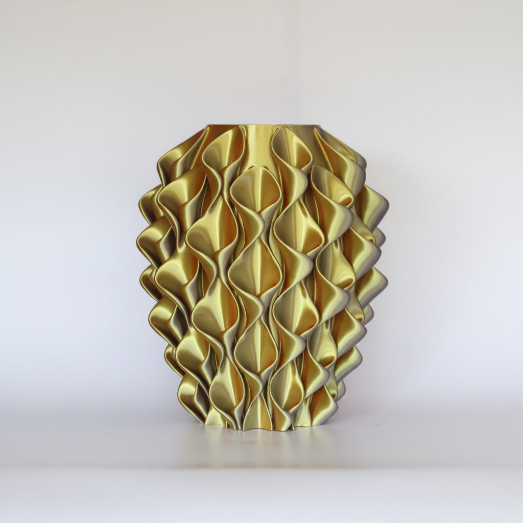 Coral vaas- Goud Silver Koper
