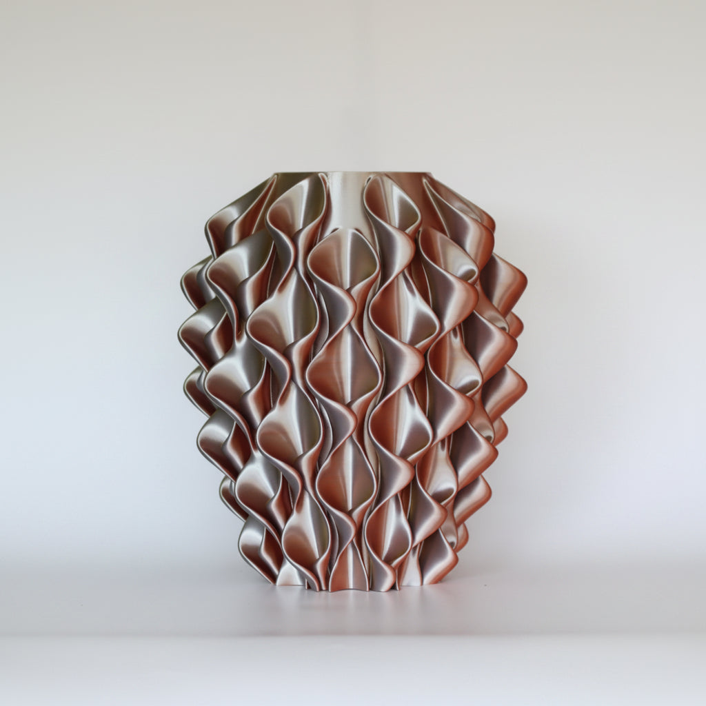 Coral vaas- Goud Silver Koper