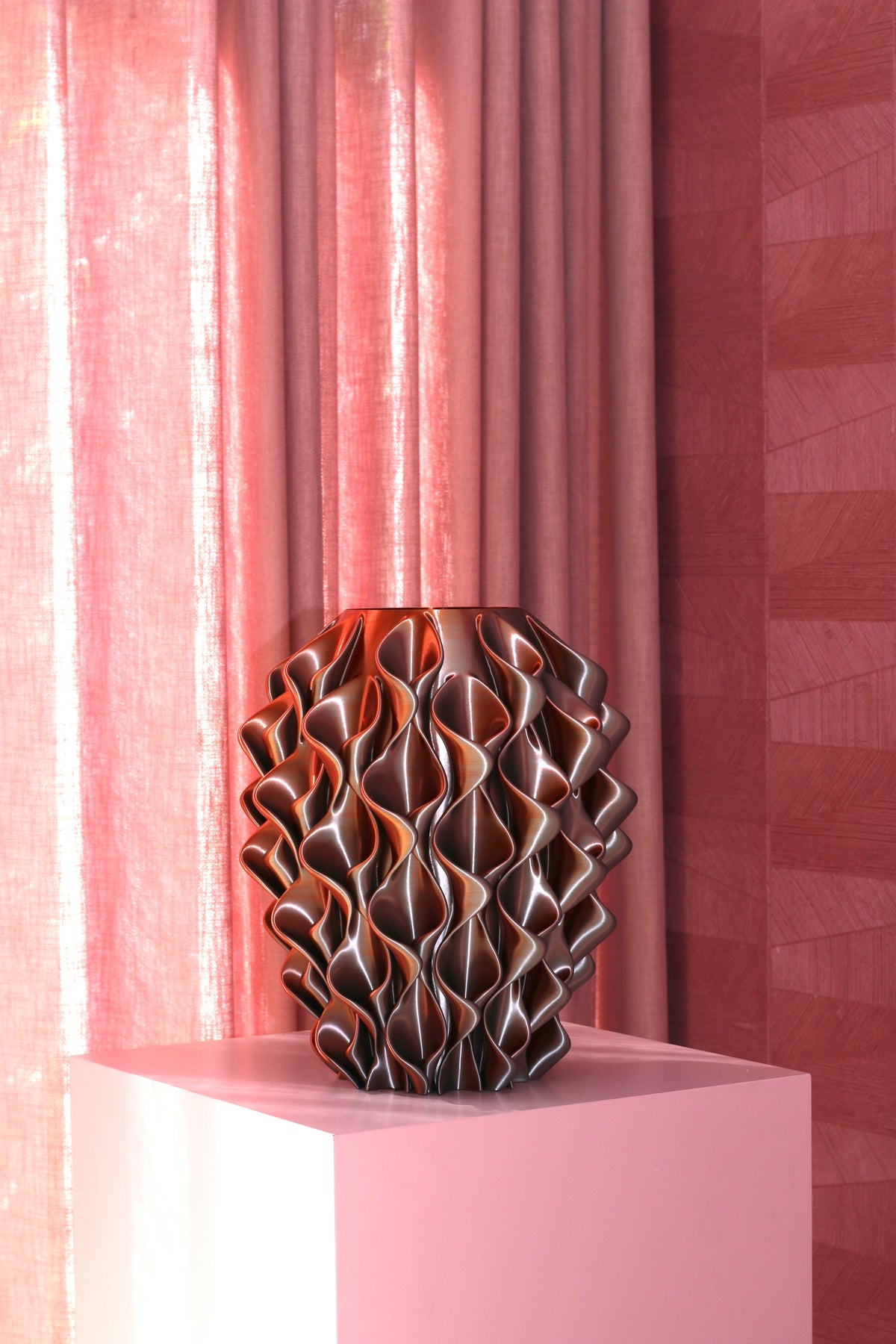 Coral vaas- Goud Silver Koper