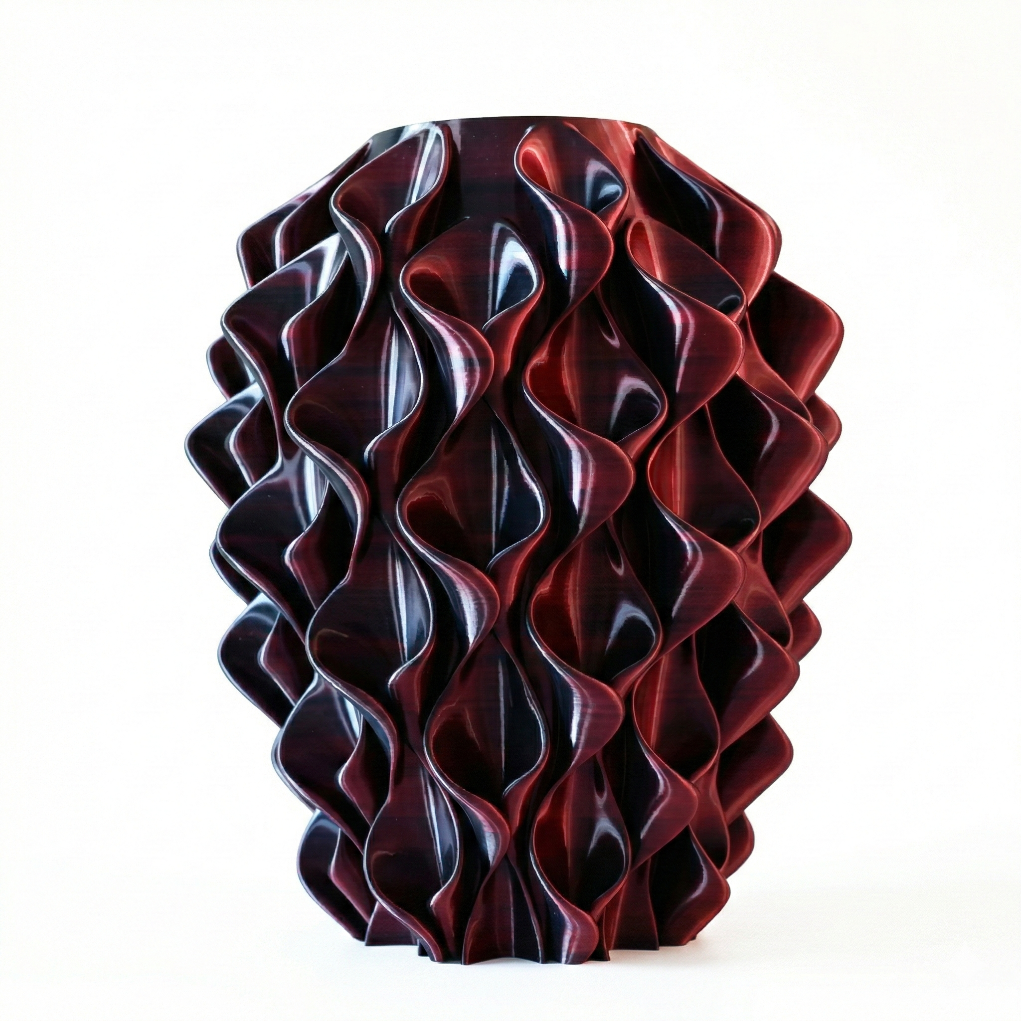 Coral vaas - Zwart & Rood