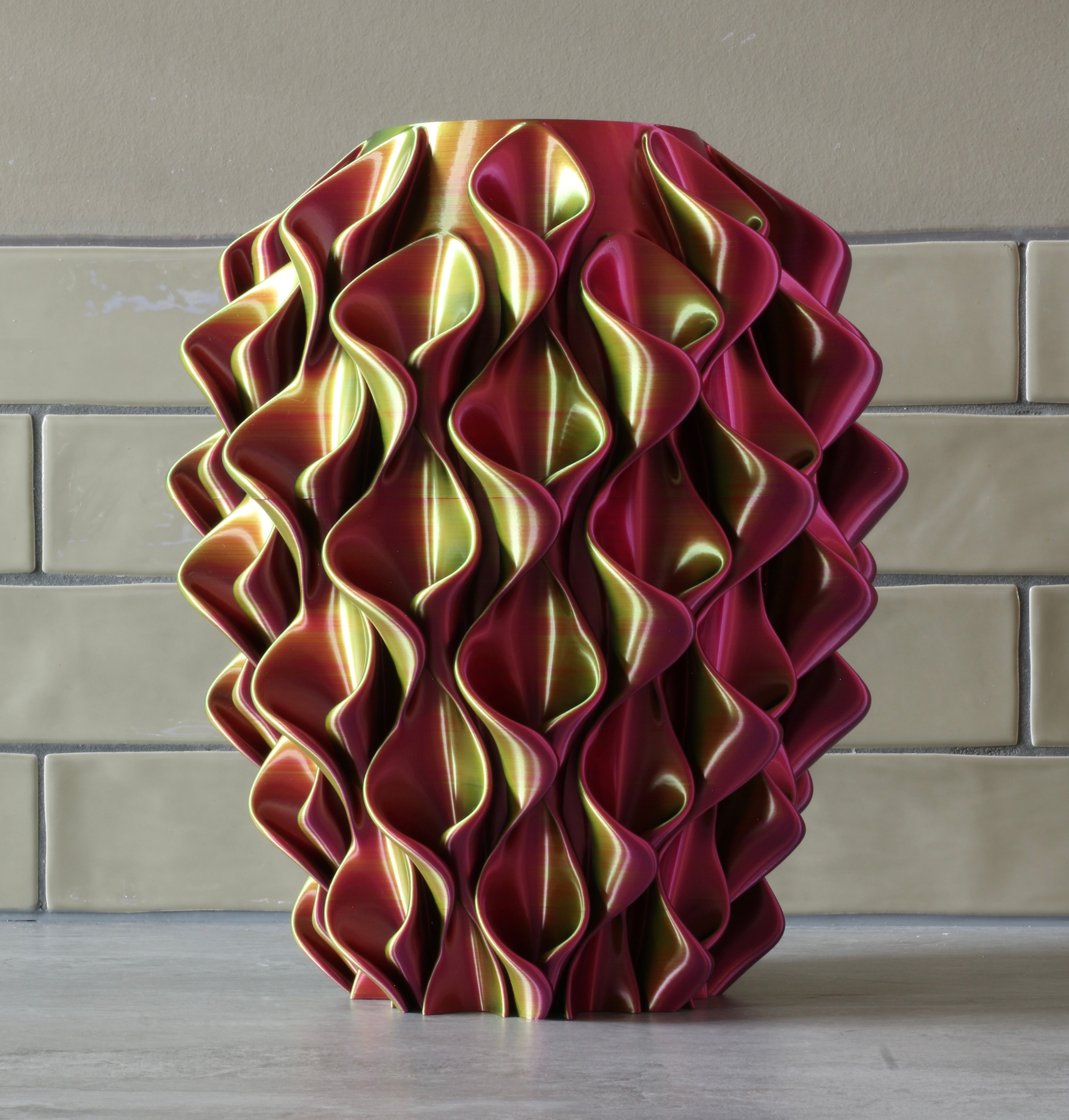 Coral vaas - Geel & Blauw & Rood