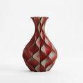 Schelp vaas Zwart Rood Groen Matte