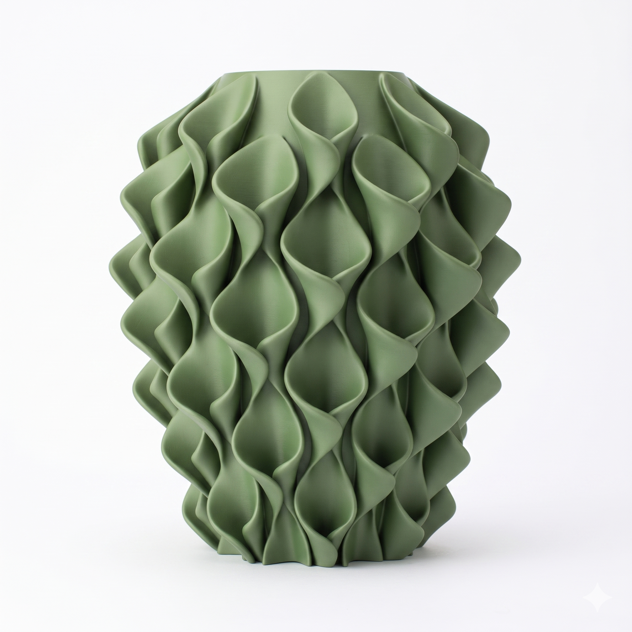 Coral Vase – Olivgrün