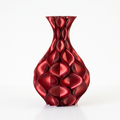 Schelp vaas Zwart Rood