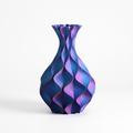 Muschelvase Gelb Blau Violett Matt