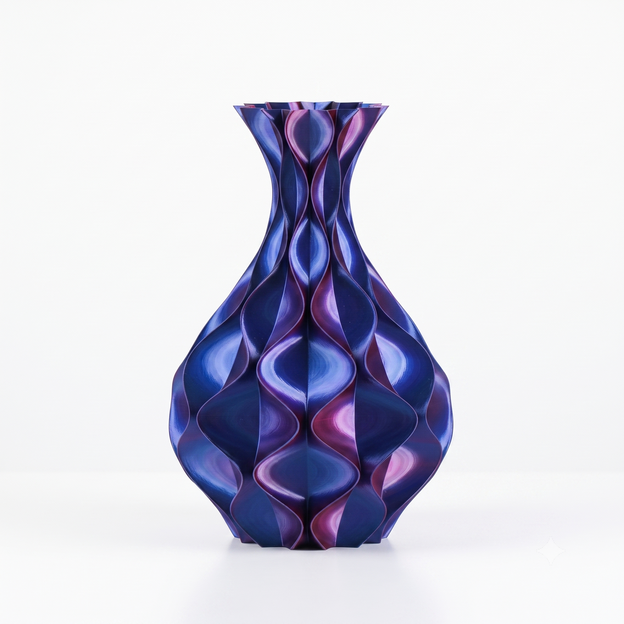Muschelvase Blau Gelb Rot