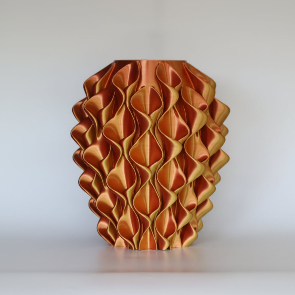 Coral vaas- Goud Silver Koper