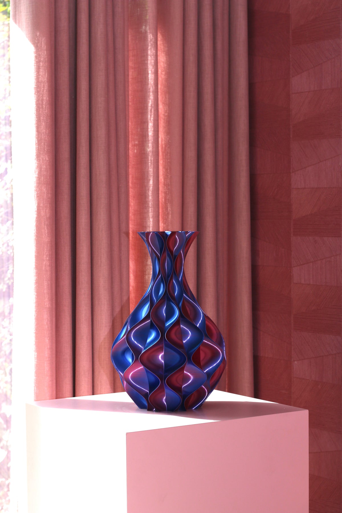 Schelp vaas Blauw Groen Rood