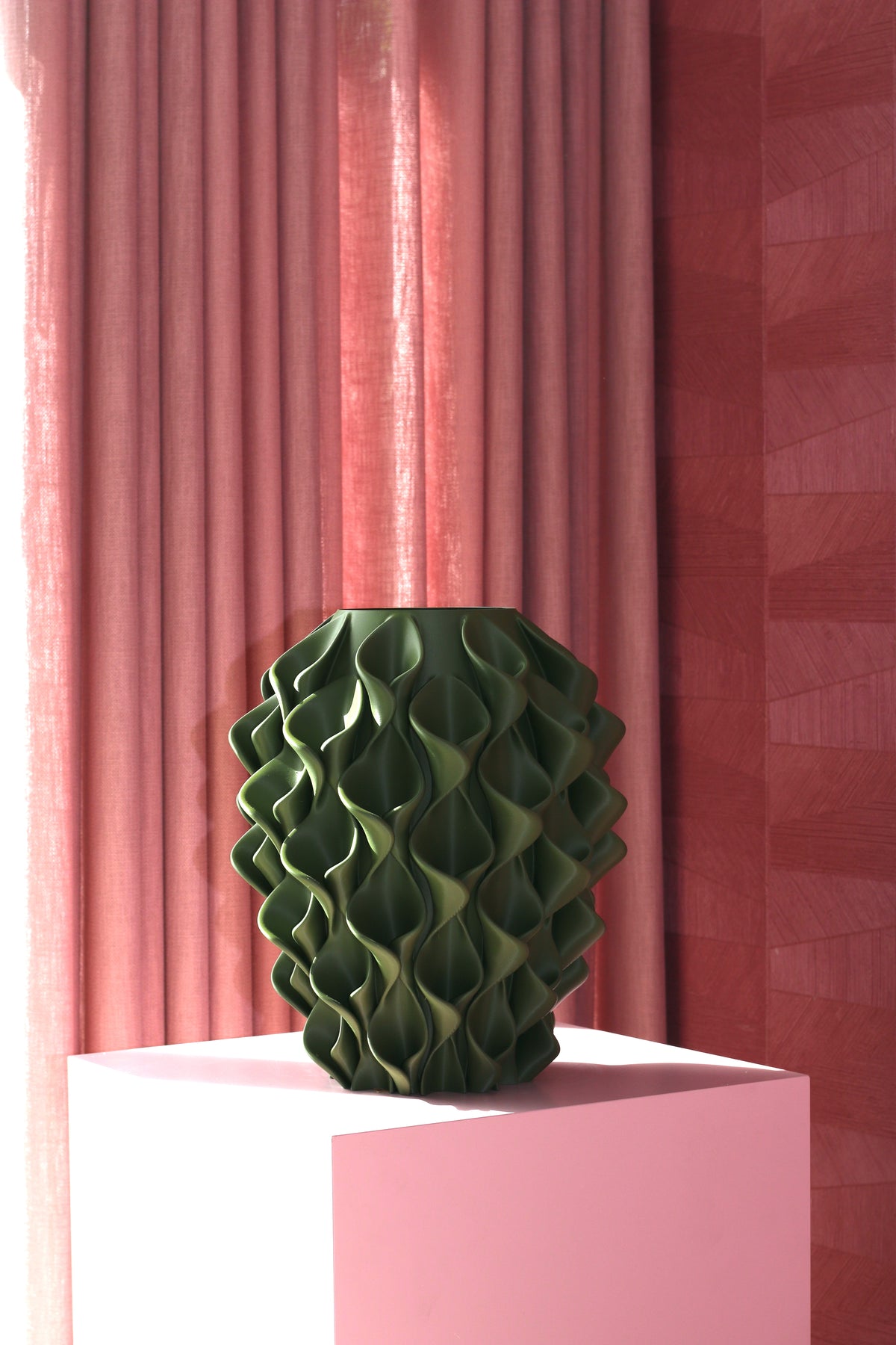 Coral Vase – Olivgrün